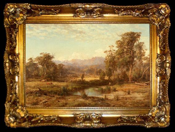 framed  Louis Buvelot Macedon Ranges, ta009-2